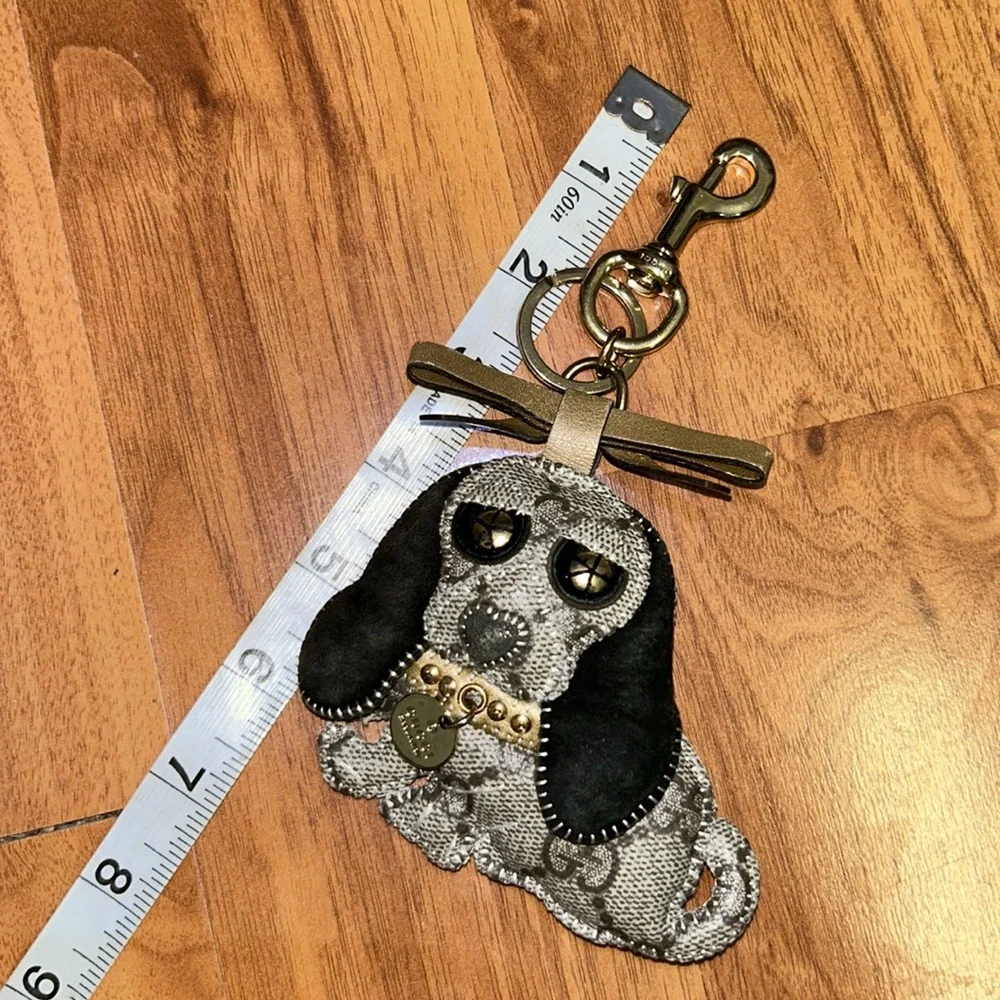 Authentic Gucci Dog GG Coated Canvas Bag Charm /Keychain / Keyring